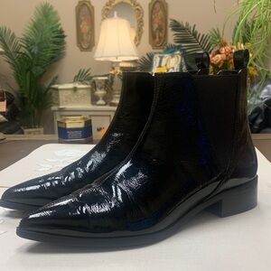 & other stories Black Patent Leather Ankle Boot -Size 9.5